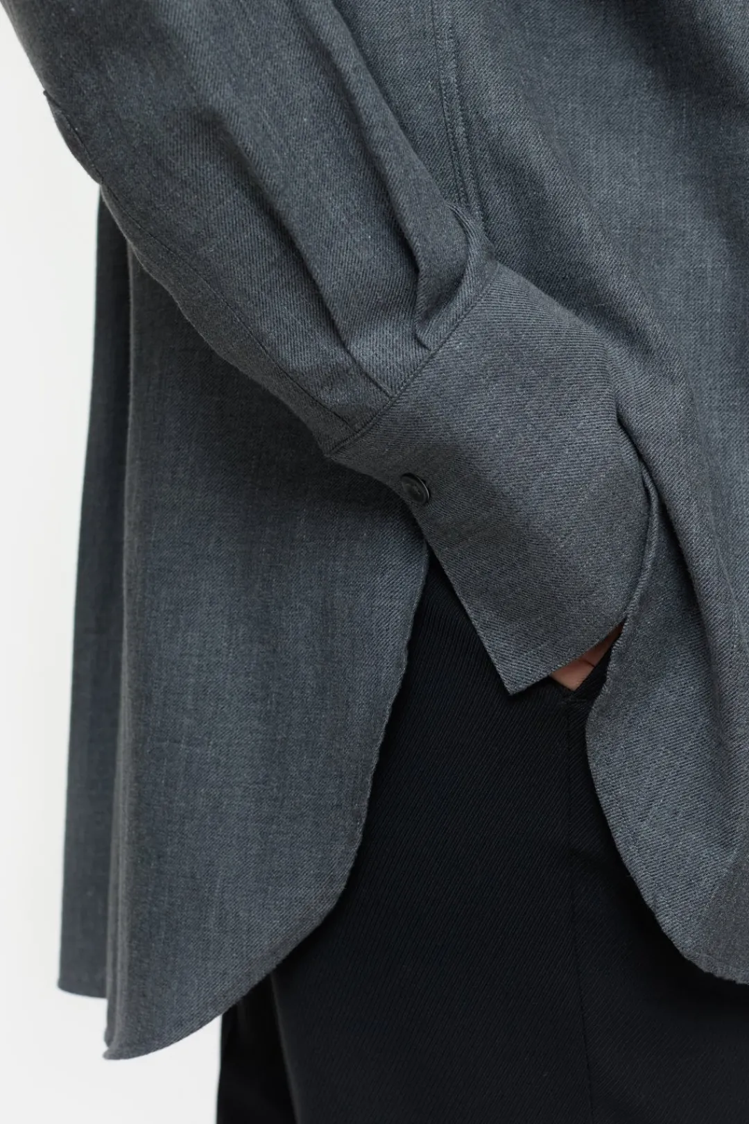 Closed Oversized shirt blouse Dark grey melange Online