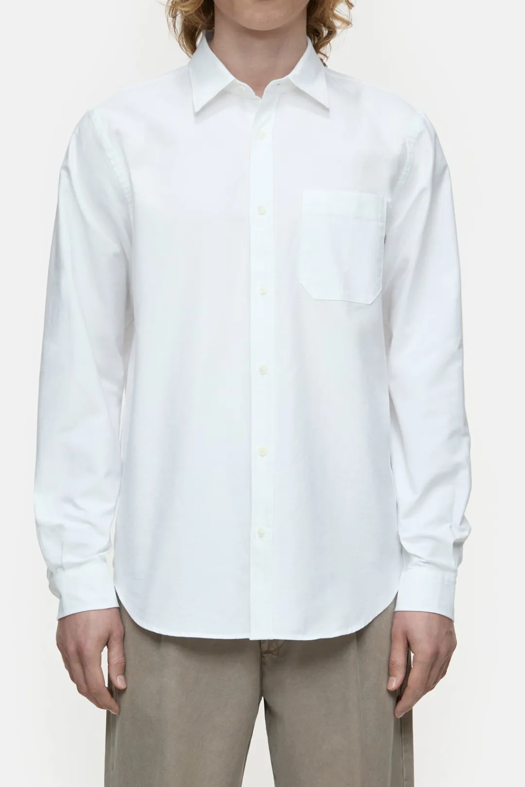 Closed Oxford shirt made from organic cotton White Hot
