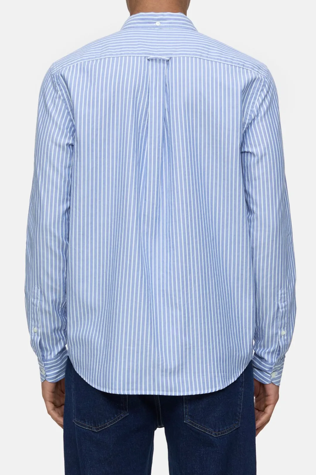 Closed Oxford shirt with stripes Ocean blue Sale