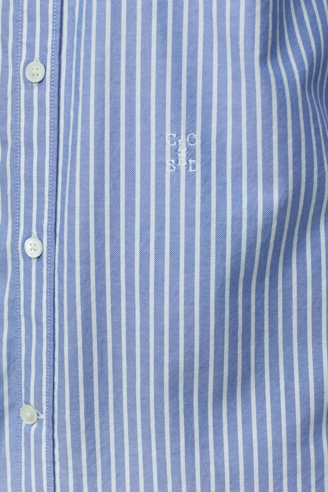 Closed Oxford shirt with stripes Ocean blue Sale