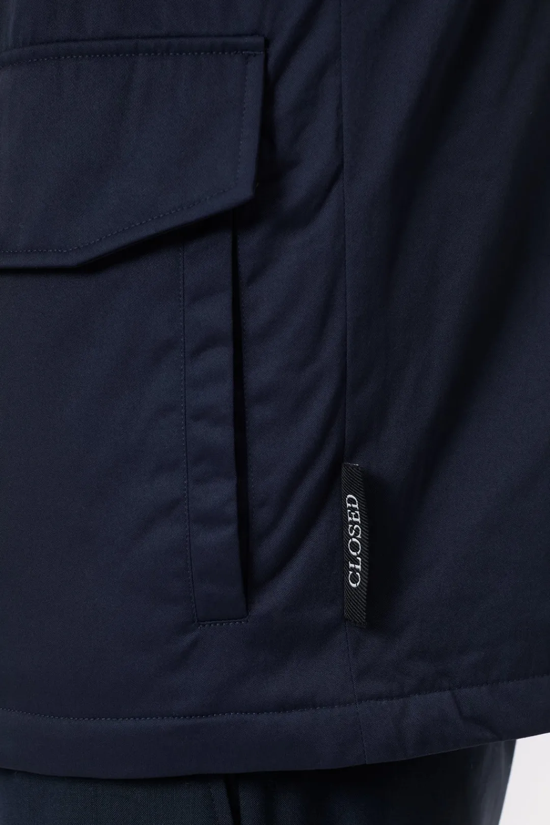 Closed Padded nylon vest Dark night Outlet