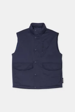 Closed Padded nylon vest Dark night Outlet