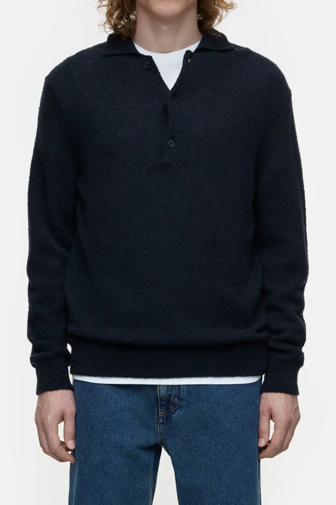 Closed Polo jumper in wool blend Dark night