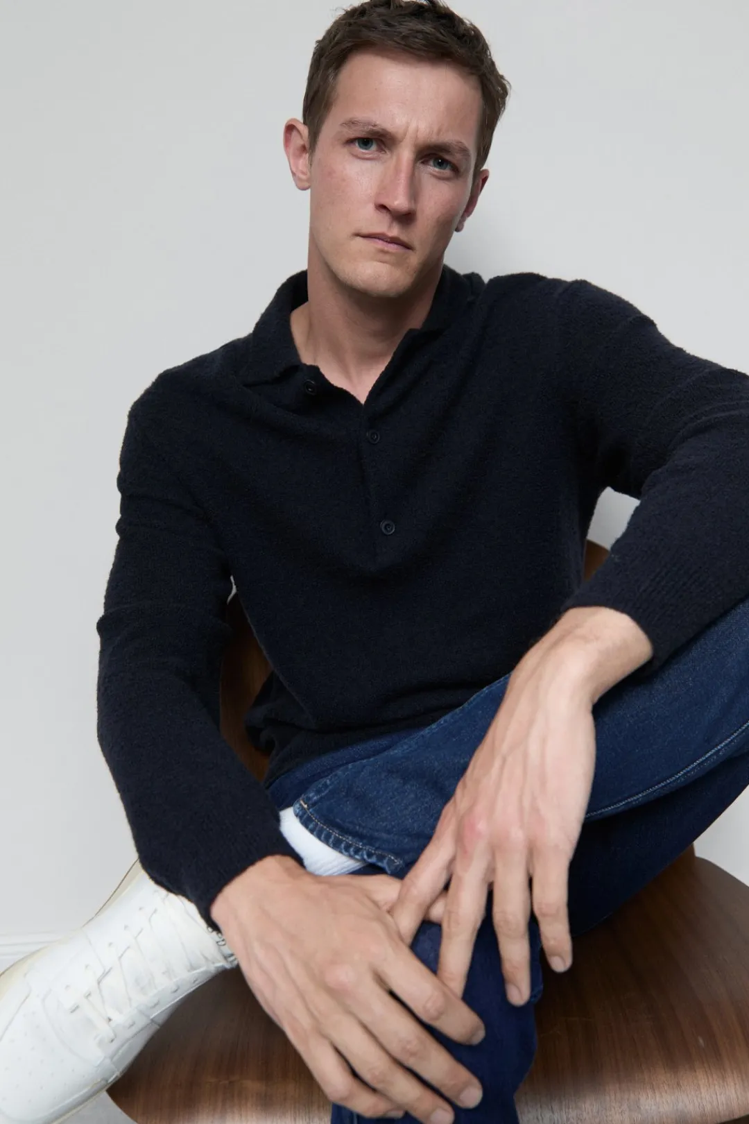 Closed Polo jumper in wool blend Dark night