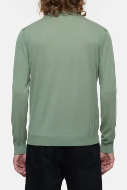 Closed Polo jumper made from organic wool Eucalyptus Online