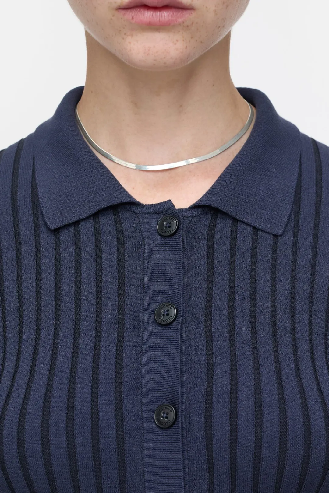 Closed Polo long-sleeved shirt Dark night New
