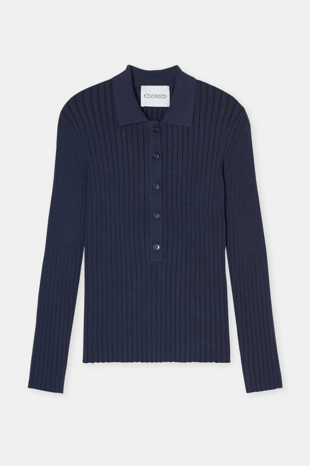 Closed Polo long-sleeved shirt Dark night New