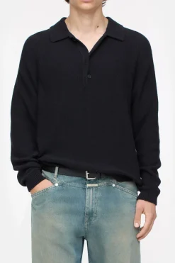 Closed Polo shirt in organic cotton blend Black New