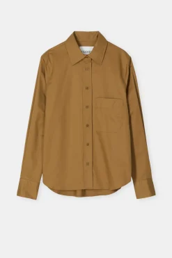 Closed Poplin blouse Tullamore brown