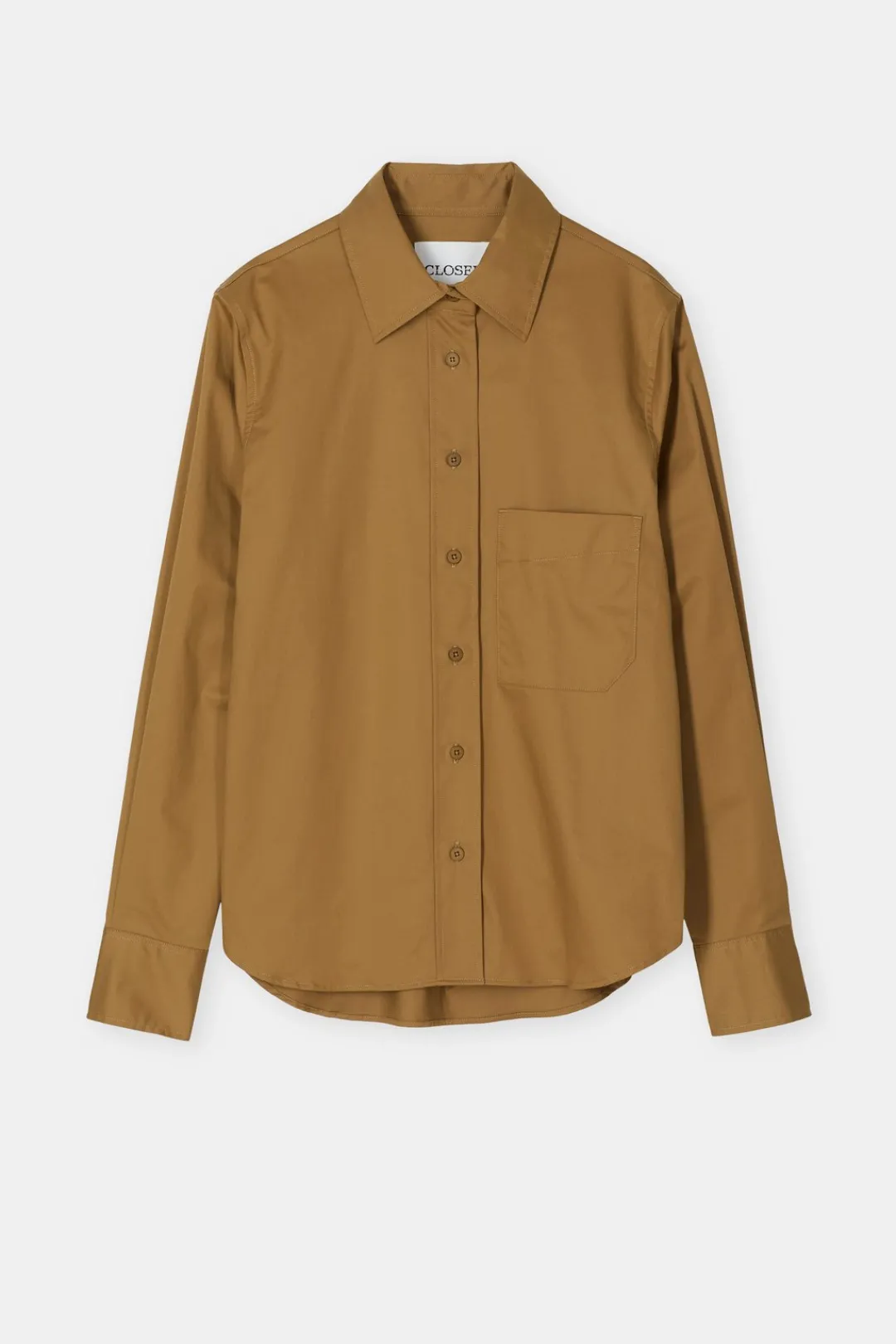 Closed Poplin blouse Tullamore brown