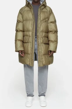 Closed Puffer Coat industrial green