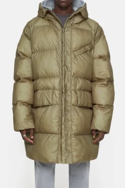 Closed Puffer Coat industrial green