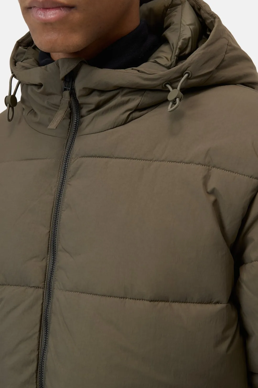 Closed Puffer Jacket Golden moss Sale