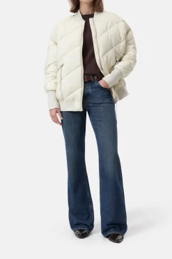 Closed Quilted bomber jacket Shortbread beige