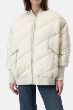 Closed Quilted bomber jacket Shortbread beige