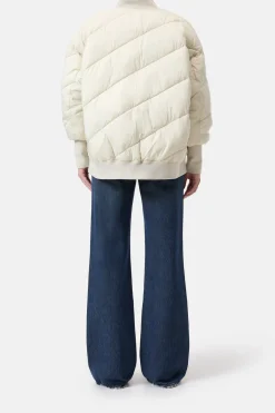 Closed Quilted bomber jacket Shortbread beige
