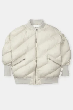 Closed Quilted bomber jacket Shortbread beige