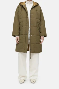 Closed Quilted coat in two-tone Ver green Best