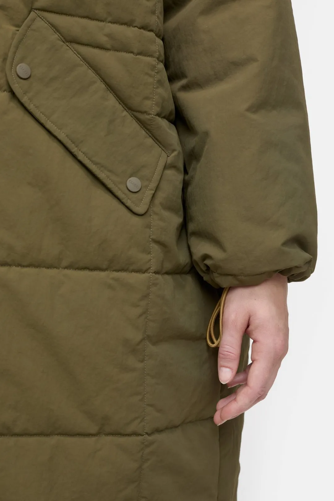 Closed Quilted coat in two-tone Ver green Best