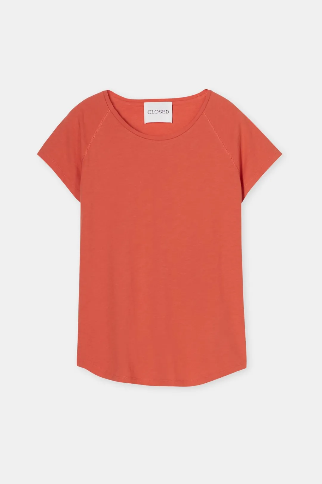 Closed Raglan shortsleeve shirt Aperol red