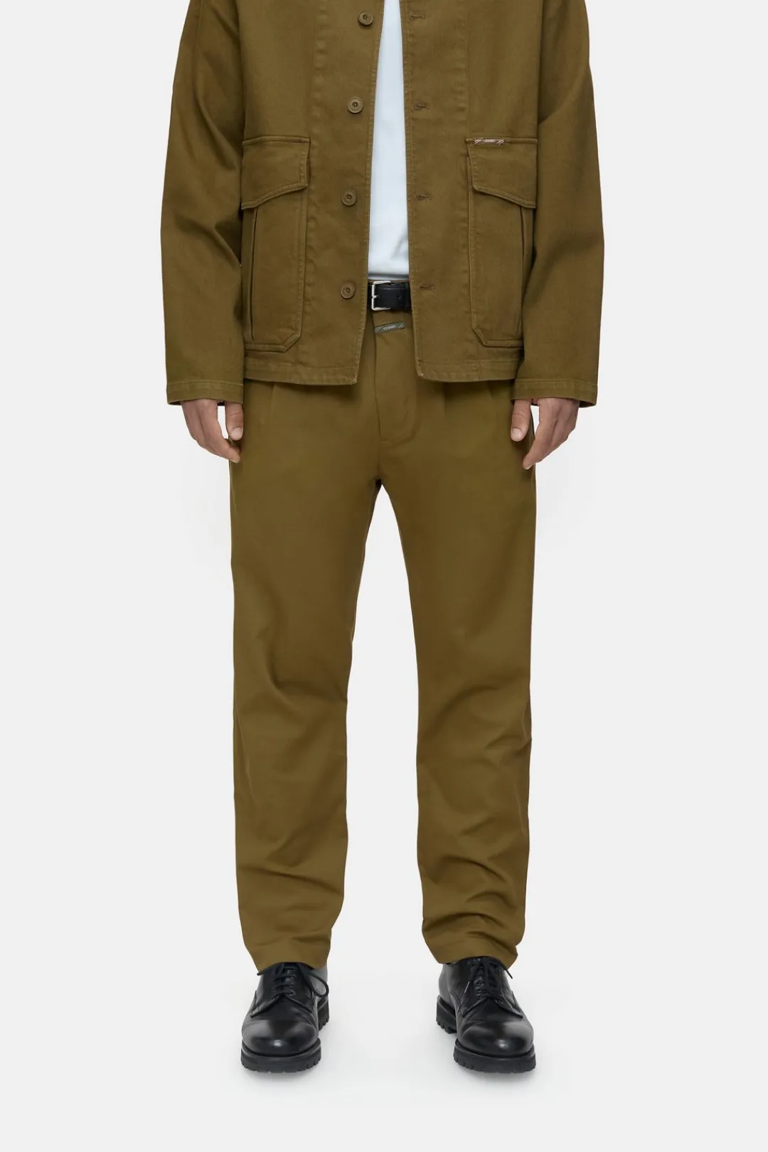 Closed Regular Pants - Style Name Bergen Tapered Golden moss Online