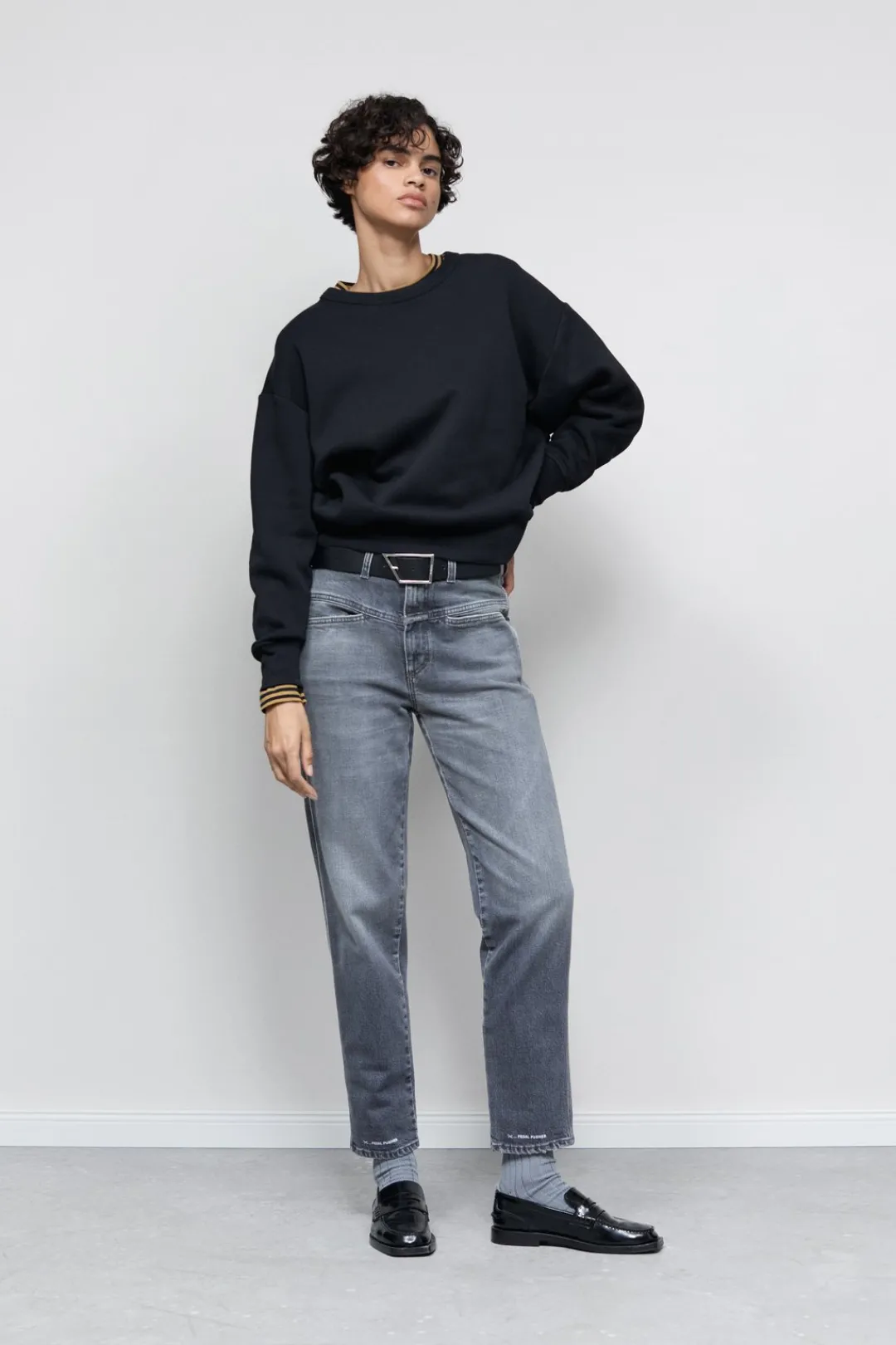 Closed Relaxed Jeans - Style Name Pedal Pusher Mid grey New