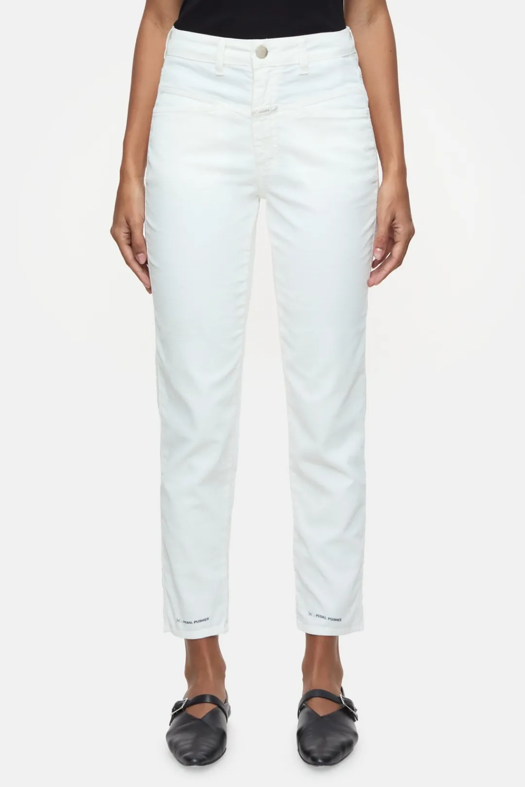 Closed Relaxed Pants - Style Name Pedal Pusher Ivory Clearance