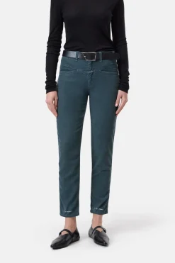 Closed Relaxed Pants - Style Name Pedal Pusher Pini green