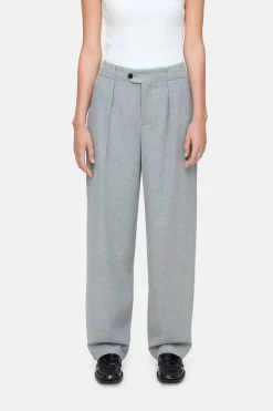 Closed Relaxed Pants - Style Name Mawson Light grey melange Clearance