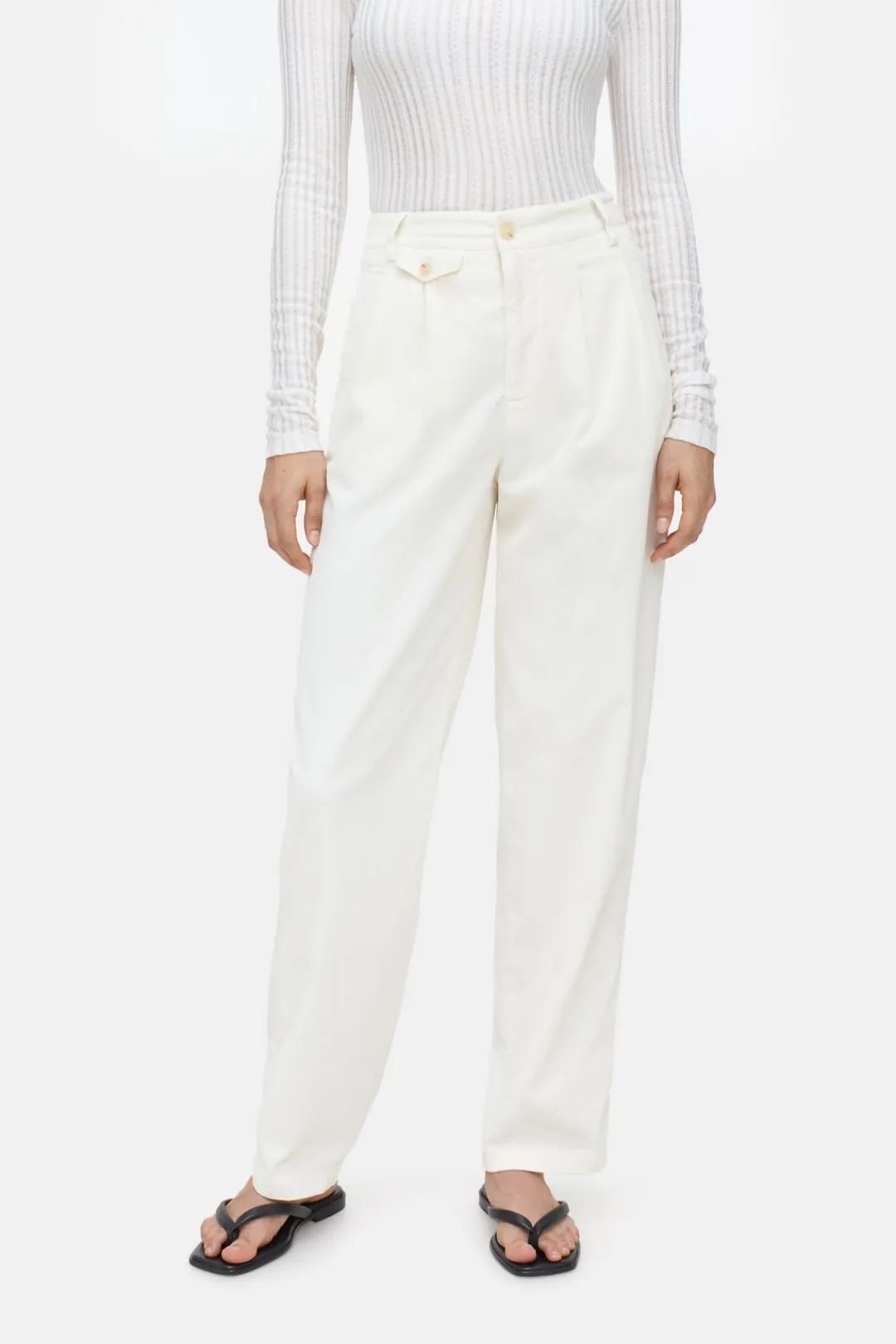 Closed Relaxed Pants - Style Name Rhoone Ivory New
