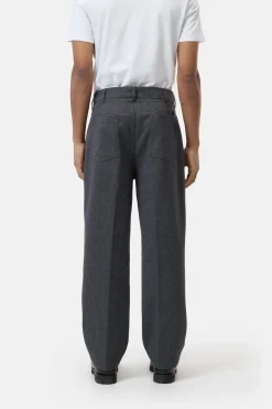 Closed Relaxed Pants - Style Name Blomberg Wide Dark grey melange New