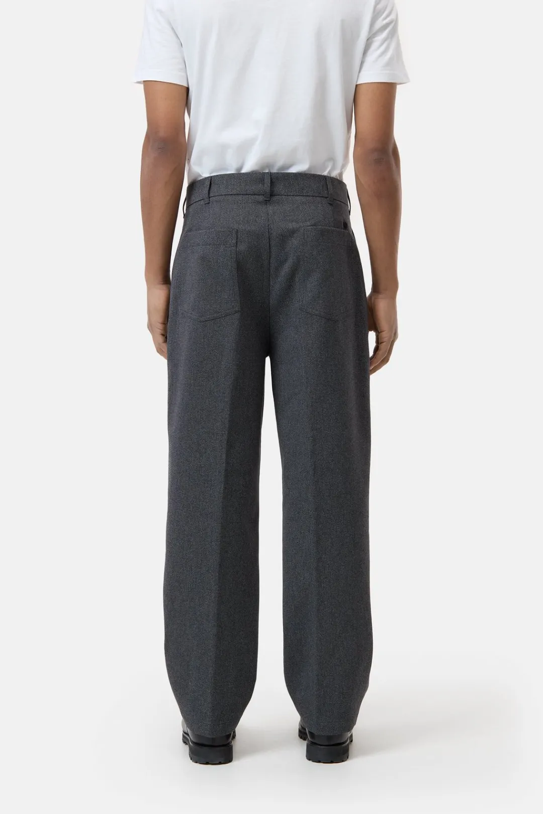 Closed Relaxed Pants - Style Name Blomberg Wide Dark grey melange New