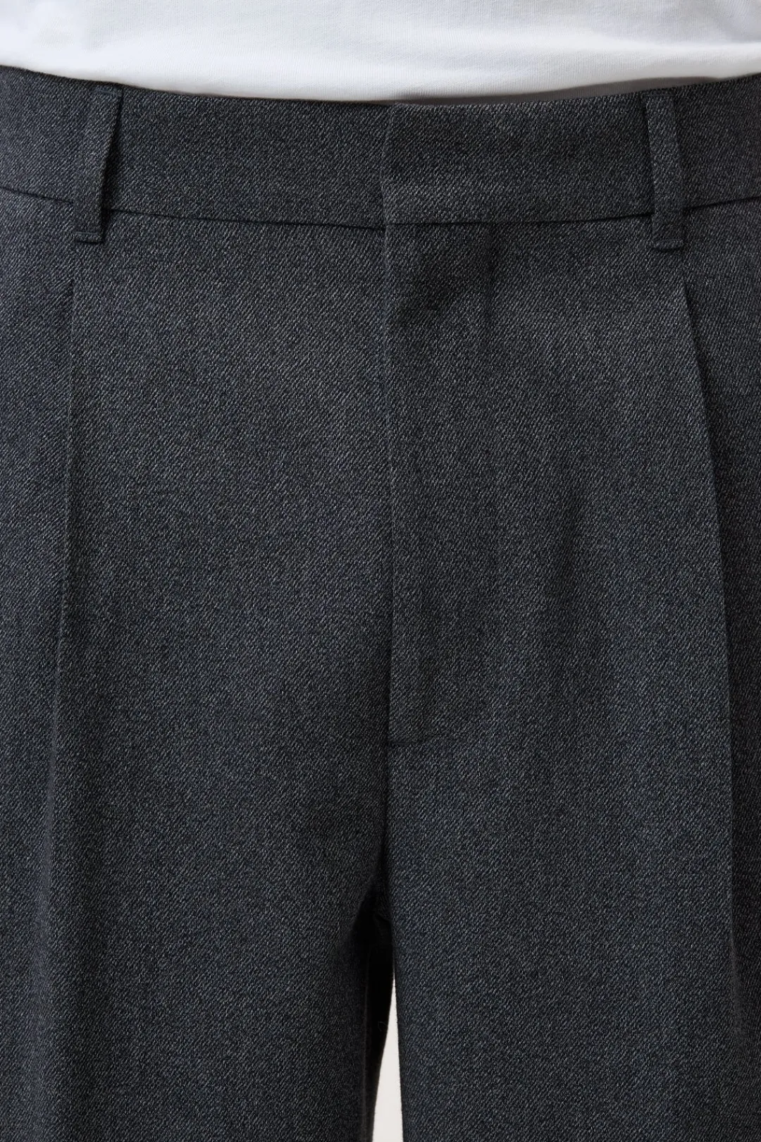 Closed Relaxed Pants - Style Name Blomberg Wide Dark grey melange New