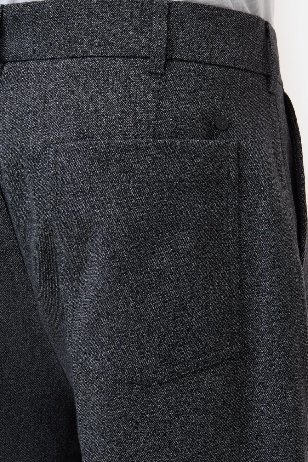 Closed Relaxed Pants - Style Name Blomberg Wide Dark grey melange New