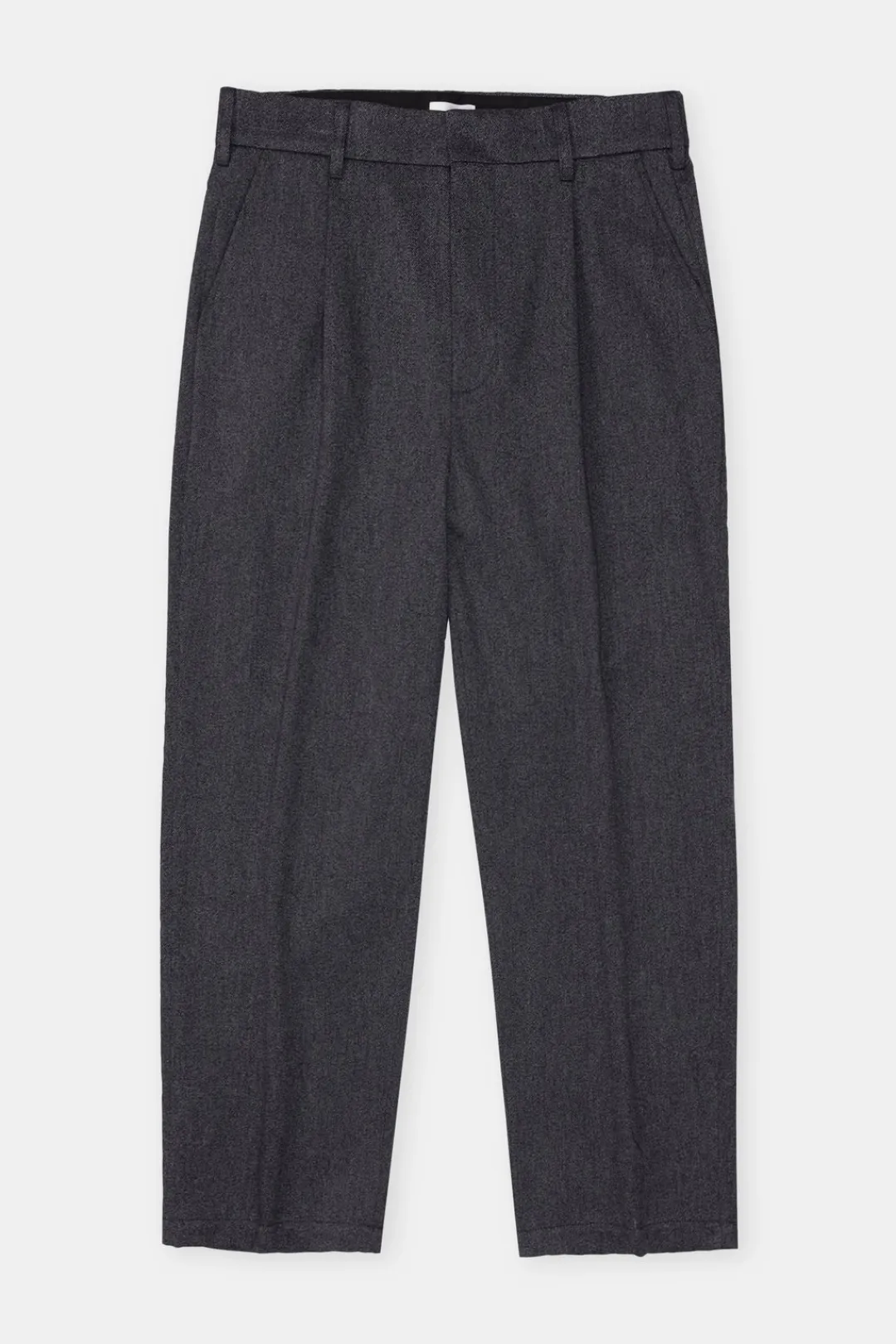 Closed Relaxed Pants - Style Name Blomberg Wide Dark grey melange New