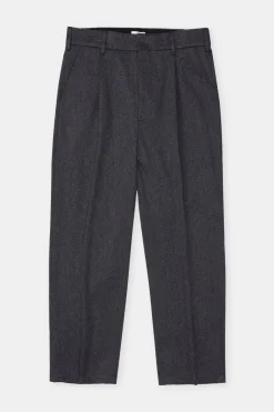 Closed Relaxed Pants - Style Name Blomberg Wide Dark grey melange New