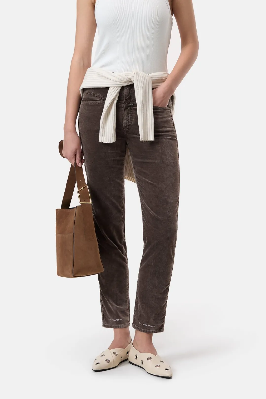 Closed Relaxed Pants - Style Name Pedal Pusher mocha Outlet