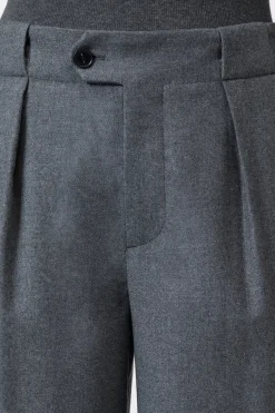 Closed Relaxed Pants - Style Name Mawson Dark grey melange New