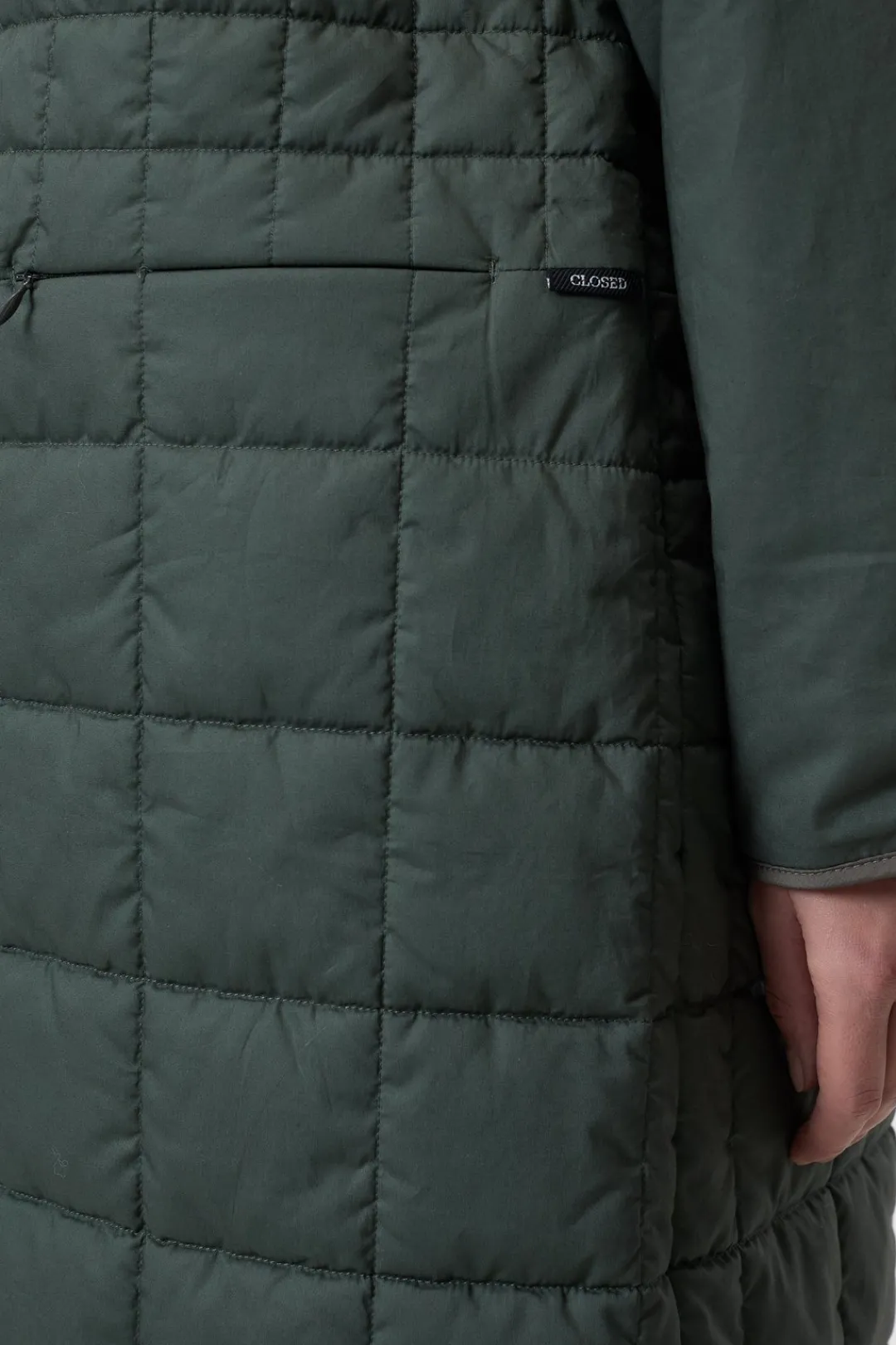 Closed Reversible quilted coat Pini green Discount