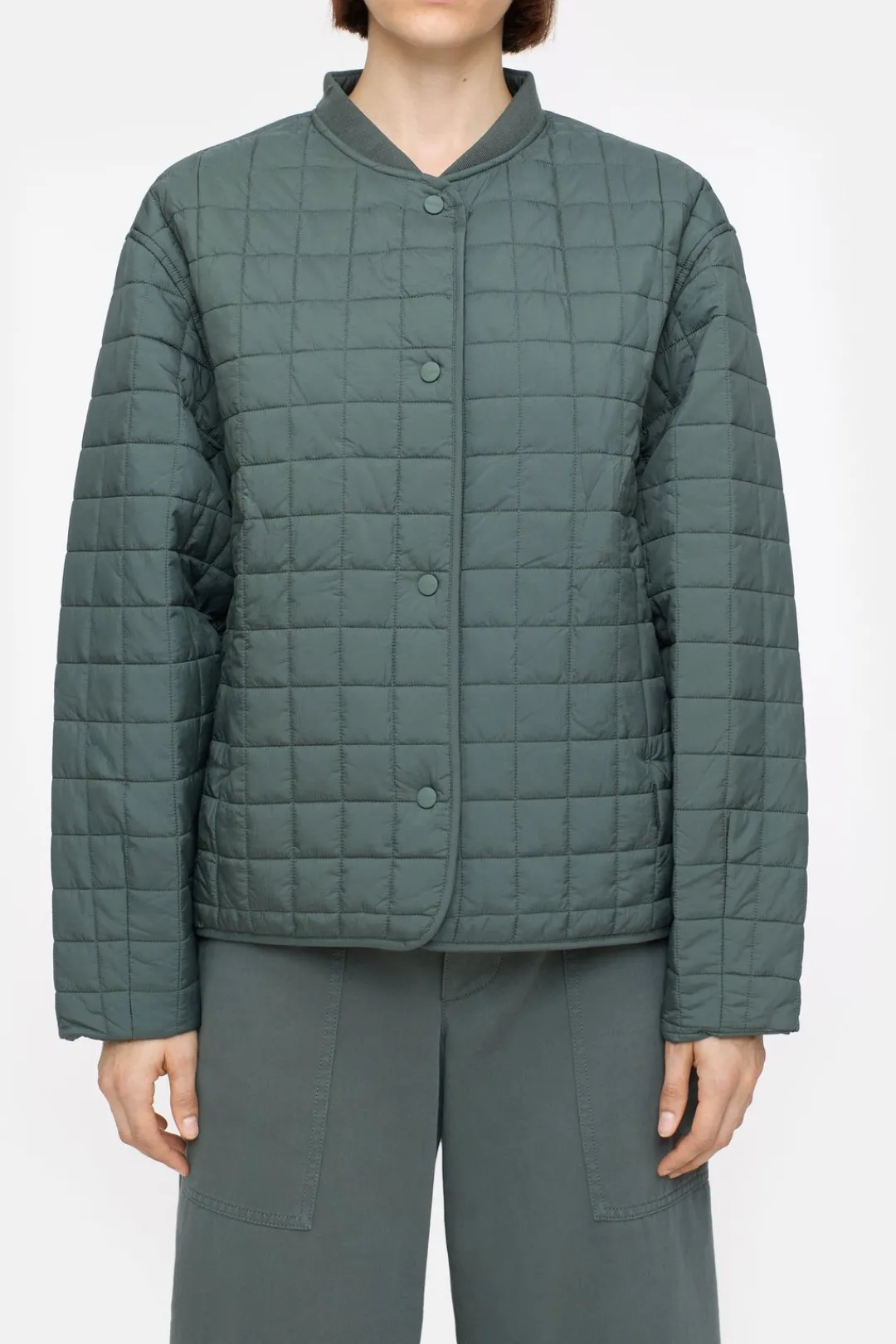 Closed Reversible quilted jacket Pini green Clearance