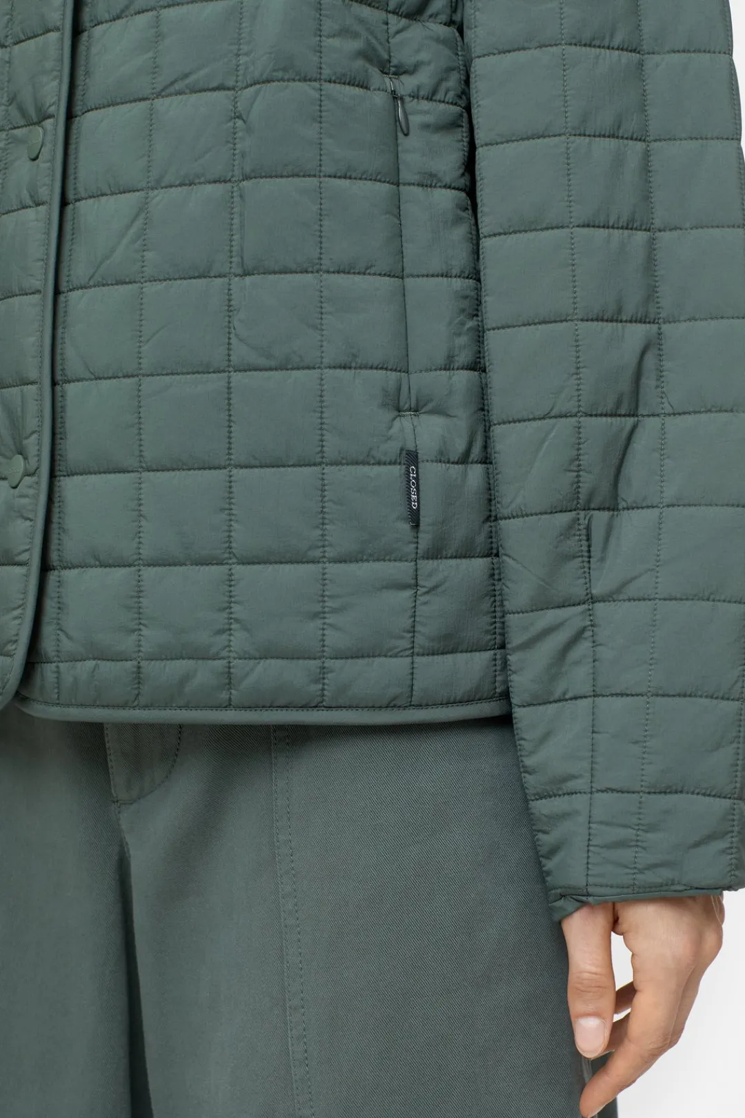 Closed Reversible quilted jacket Pini green Clearance