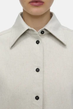 Closed Rigid denim shirt creme Discount