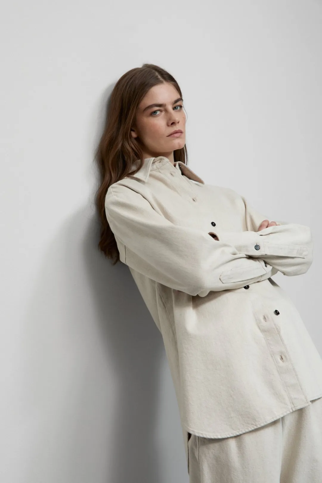 Closed Rigid denim shirt creme Discount