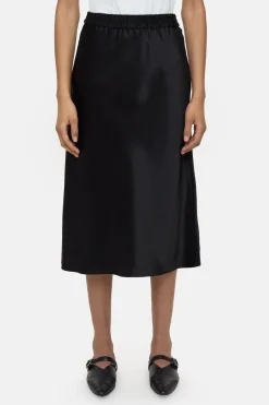Closed Satin maxi skirt Black New