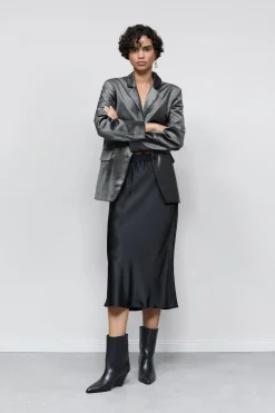 Closed Satin maxi skirt Black New
