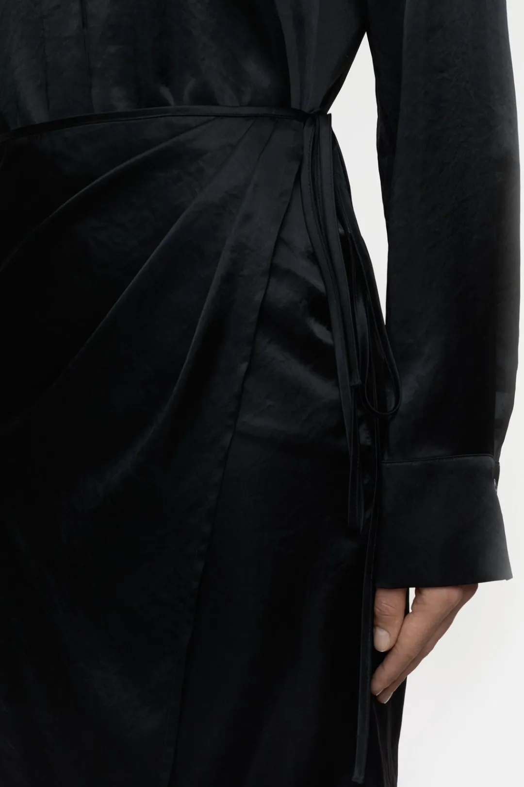 Closed Satin wrap dress Black Discount