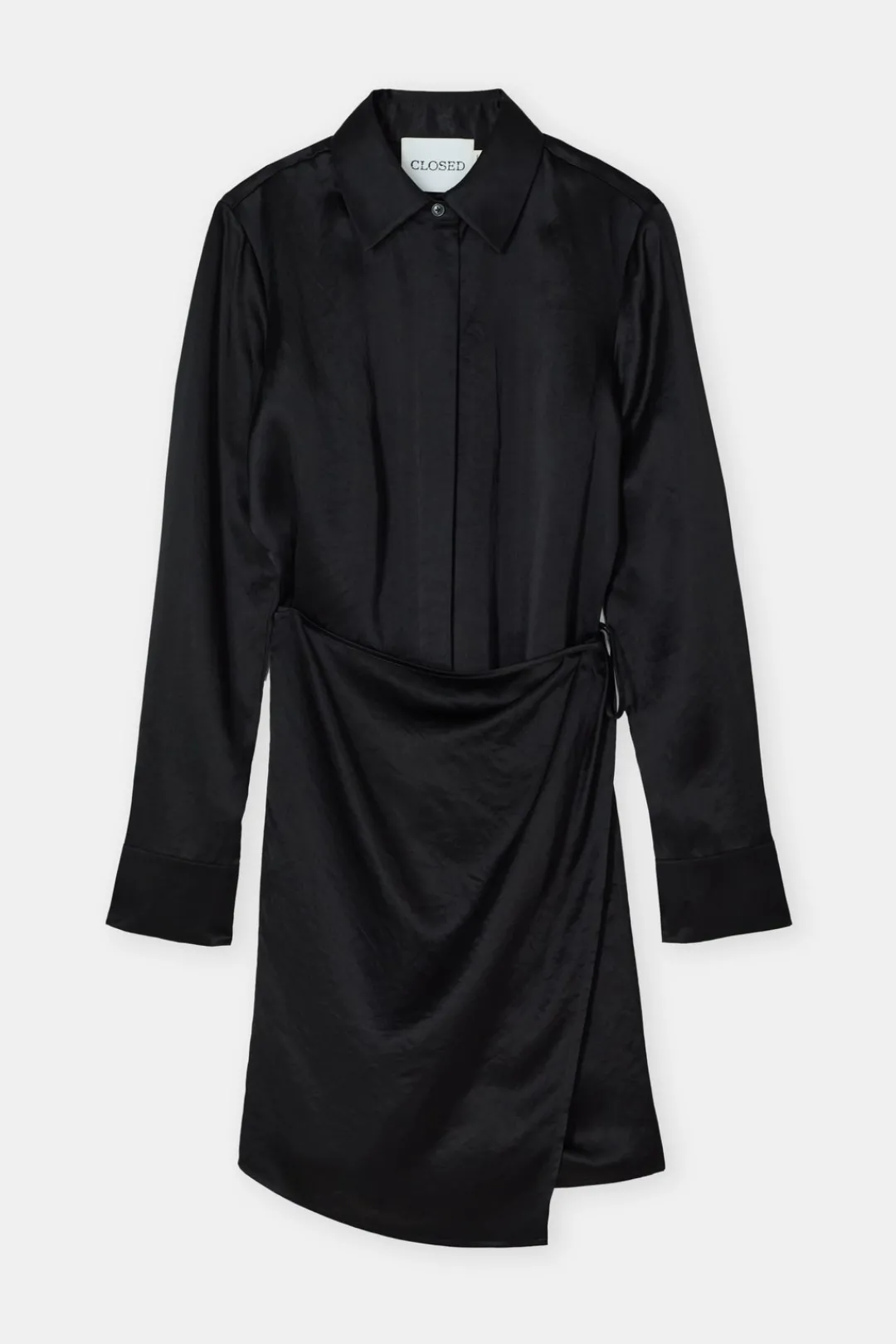 Closed Satin wrap dress Black Discount