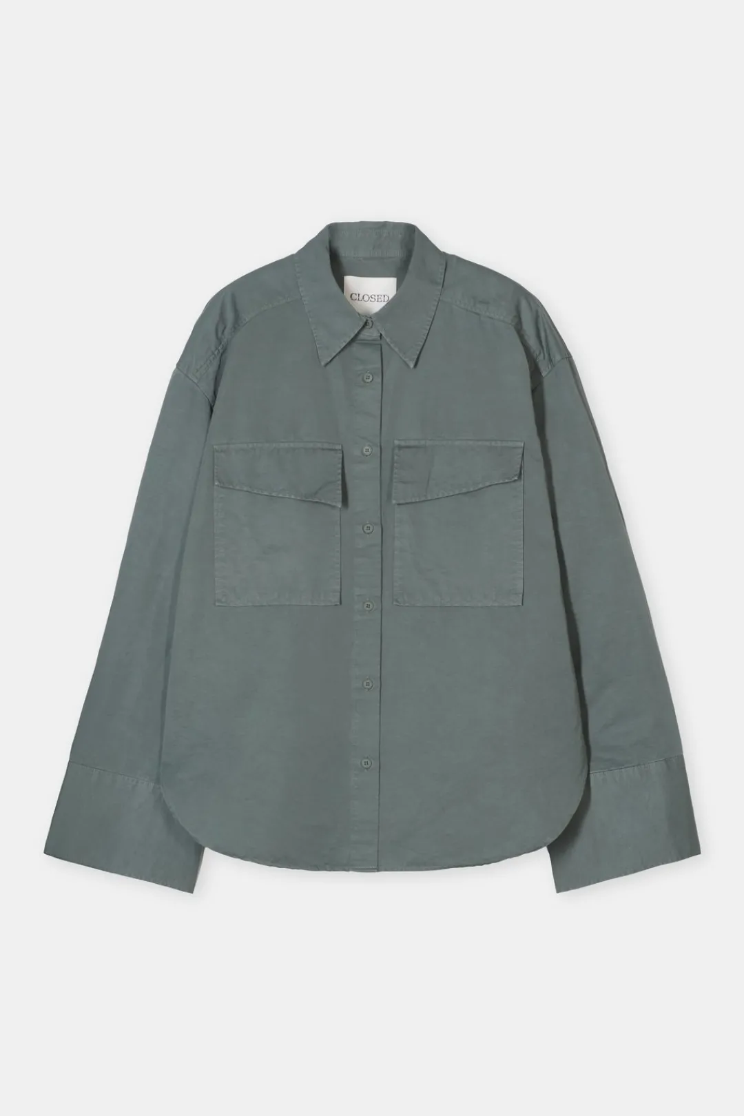 Closed Shirt Blouse in a blend of cotton and linen Faded green Best