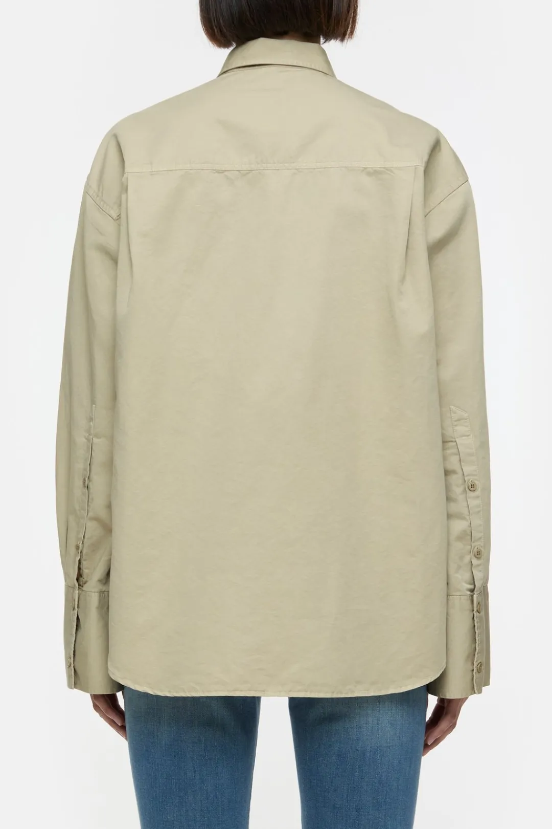 Closed Shirt Blouse in a blend of cotton and linen Warm sand
