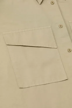 Closed Shirt Blouse in a blend of cotton and linen Warm sand